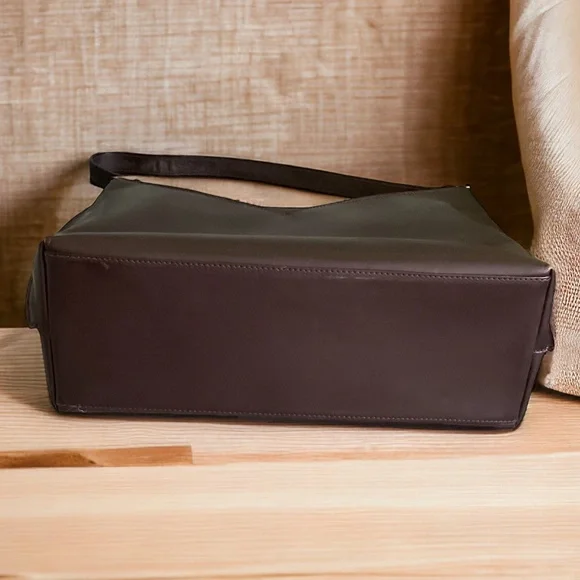 VINTAGE GUCCI TOM FORD ERA CHOCOLATE BROWN SMOOTH LEATHER SHOULDER BAG - Picture 6 of 9